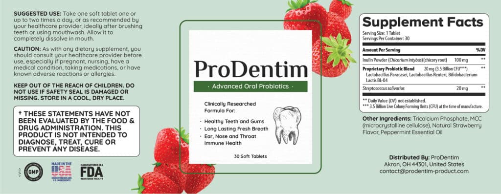 prodentim label